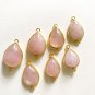 Morganite; Bezel Connectors; Gemstone Silver Connector Jewelry Supplies 1 Pc A) 22x13mm - 23x14mm