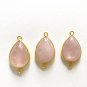 Morganite; Bezel Connectors; Gemstone Silver Connector Jewelry Supplies 1 Pc A) 22x13mm - 23x14mm
