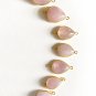 Morganite; Bezel Connectors; Gemstone Silver Connector Jewelry Supplies 1 Pc A) 22x13mm - 23x14mm
