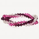 Multi Color Swarovski Elements Three Strand Bracelet S10024