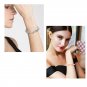 Multicolored Square Crystal Bracelet with Rhodium Finish A