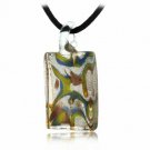 Murano Glass Swirl Design Silk Necklace N9281