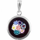 Murano Round Glass Millefiori Pendant 2160