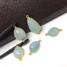 Natural Aquamarine Jewelry Findings Jewelry Supplies for Jewelry Making 1 pc A) 19x11mm - 22x14mm