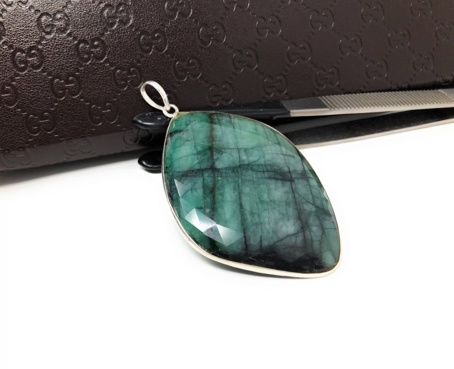 Natural Emerald Emerald Pendant May Birthstone Pendant Wholesale DIY Jewelry Making Default Title