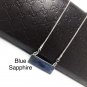 Natural Gemstone NecklMinimalist Necklace Silver Minimalist Jewelry Healing Jewelry Blue Sapphire