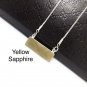 Natural Gemstone NecklMinimalist Necklace Silver Minimalist Jewelry Healing Jewelry Blue Sapphire