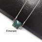 Natural Gemstone Necklace; Minimalist Necklace; Sterling SAmazonite Labradorite Emerald Amazonite