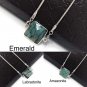 Natural Gemstone Necklace; Minimalist Necklace; SterlingAmazonite Labradorite Emerald Labradorite