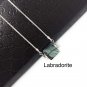 Natural Gemstone Necklace; Minimalist Necklace; SterlingAmazonite Labradorite Emerald Labradorite