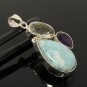 Natural Gemstone PeAmethyst and Prasiolite Sterling Silver Jewelry Bohemian Jewelry Default Title