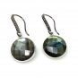 Natural LabradPave Diamond Earrings Sterling Silver Gemstone Earrings Gifts for Her Default Title