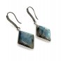 Natural LabradPave Diamond Earrings Sterling Silver Gemstone Earrings Gifts for Her Default Title