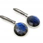 Natural LabradPave Diamond Earrings Sterling Silver Gemstone Earrings Gifts for Her Default Title