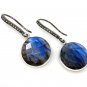 Natural LabradPave Diamond Earrings Sterling Silver Gemstone Earrings Gifts for Her Default Title