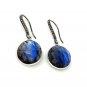 Natural LabradPave Diamond Earrings Sterling Silver Gemstone Earrings Gifts for Her Default Title