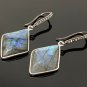 Natural LabradPave Diamond Earrings Sterling Silver Gemstone Earrings Gifts for Her Default Title