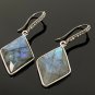 Natural LabradPave Diamond Earrings Sterling Silver Gemstone Earrings Gifts for Her Default Title
