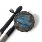 NatuSterling Silver Pave Diamond Fine Jewelry Oxidized Silver Pendant Gifts for Her Default Title