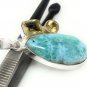 Natural Larimar and Citrine GemstonLarimar Pendant Citrine Pendant Bohemian Jewelry Default Title