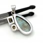 Natural Larimar and Citrine GemstonLarimar Pendant Citrine Pendant Bohemian Jewelry Default Title