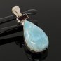 Natural Larimar and Garnet Gemstone Larimar Pendant Garnet Pendant Bohemian Jewelry Default Title