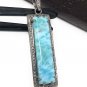 Natural LSterling Silver Pave Diamond Pendant Gifts for Her Oxidized Silver Jewelry Default Title
