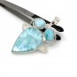 Natural Larimar Pendant; Silver Jewelry Gifts for Her Bohemian Jewelry Boho Pendant Default Title