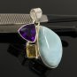 Natural LarimarWholesale DIY Pendants Jewelry Supplies Gifts for Her 64mm X 28.15mm Default Title