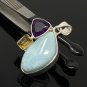 Natural LarimarWholesale DIY Pendants Jewelry Supplies Gifts for Her 64mm X 28.15mm Default Title