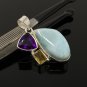 Natural LarimarWholesale DIY Pendants Jewelry Supplies Gifts for Her 64mm X 28.15mm Default Title