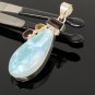 Natural Larimar with Garnet and CitLarimar Pendant Citrine Pendant Bohemian Jewelry Default Title
