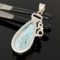 Natural Larimar with Garnet and CitLarimar Pendant Citrine Pendant Bohemian Jewelry Default Title
