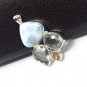 Natural LaSterling Silver - Bohemian Jewelry Larimar Pendant Green Amethyst Pendant Default Title