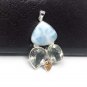 Natural LaSterling Silver - Bohemian Jewelry Larimar Pendant Green Amethyst Pendant Default Title