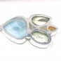 Natural LaSterling Silver - Bohemian Jewelry Larimar Pendant Green Amethyst Pendant Default Title