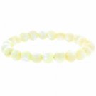 Natural Mother Of Pearl 8mm Beaded Stretch Bracelet B9201MOP
