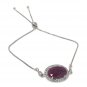 Natural Ruby PSterling Silver Bolo Bracelet Gemstone Bracelet Jewelry Gifts for Her Default Title
