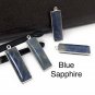 Natural Sapphire Gemstone Bar Shape Bulk Wholesale Charms Blue -Pink - Yellow 1 pc Blue Sapphire