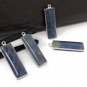 Natural Sapphire Gemstone Bar Shape Bulk Wholesale Charms Blue -Pink - Yellow 1 pc Blue Sapphire