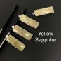 Natural Sapphire Gemstone Bar Shape Bulk Wholesale Charms Blue -Pink - Yellow 1 pc Pink Sapphire