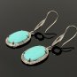 Natural SleepSterling Silver Gemstone Earrings Robin Egg Turquoise Earring 2'x0.65' Default Title