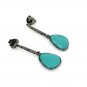 Natural Sleeping BeautVictorian Gemstone Earrings Robin Egg Turquoise 1.20' x 0.45' Default Title