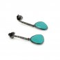 Natural Sleeping BeautVictorian Gemstone Earrings Robin Egg Turquoise 1.20' x 0.45' Default Title