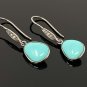 Natural Sleeping BeautVictorian Gemstone Earrings Robin Egg Turquoise 1.35' x 0.45' Default Title
