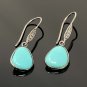 Natural Sleeping BeautVictorian Gemstone Earrings Robin Egg Turquoise 1.35' x 0.45' Default Title