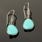 Natural Sleeping BeautVictorian Gemstone Earrings Robin Egg Turquoise 1.35' x 0.45' Default Title