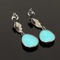 Natural Sleeping BeautVictorian Gemstone Earrings Robin Egg Turquoise 1.35' x 0.50' Default Title