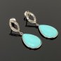 Natural Sleeping BeautVictorian Gemstone Earrings Robin Egg Turquoise 1.50' x 0.60' Default Title