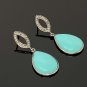Natural Sleeping BeautVictorian Gemstone Earrings Robin Egg Turquoise 1.50' x 0.60' Default Title